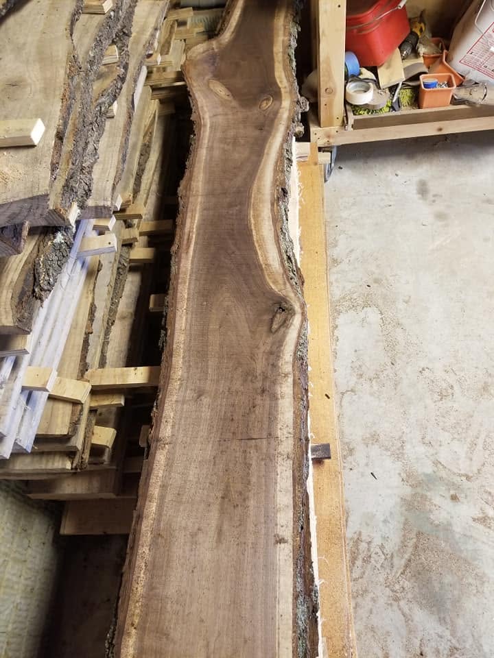 Stacked lumber inventory at the sawmill